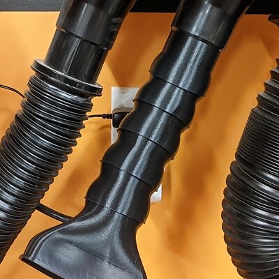 Flexible Segmented Hose Funnel remixed for reversed flow