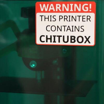 Chitubox warning sign read why