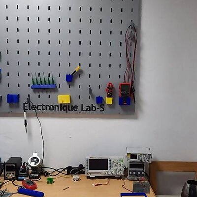 pegboard and hooks for fablab