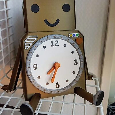 Robot desk clock
