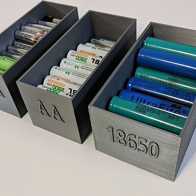 AA AAA and 18650 Battery Storage Box