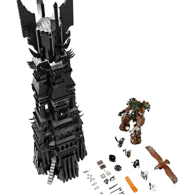 The Tower of Orthanc Lego set Uni color and Multi color
