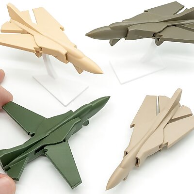 Printinplace and articulated MiG23 Jet Fighter with Improved Wingdesign