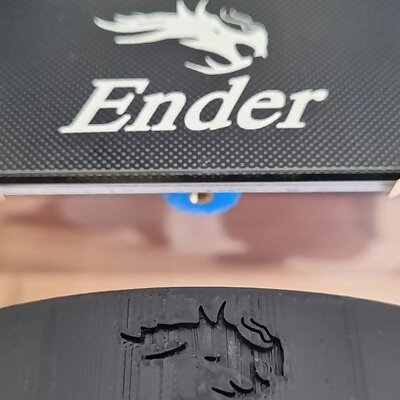 Ender 3 v2 bed handle engraved logo