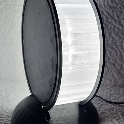 Disco lamp with recycled spool