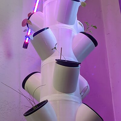 Upgraded Modular Hydroponics Tower  More Compact  Stable