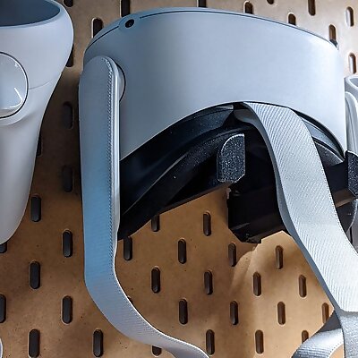 Oculus Quest  Go headset mount for Ikea SKÅDIS pegboard