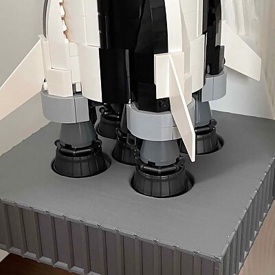 Lego Saturn V vertical wall mount