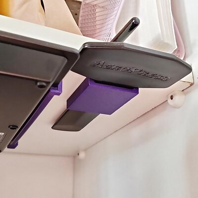 Aeropress paddle under shelf bracket