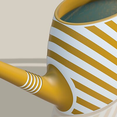 Watering can with stripes