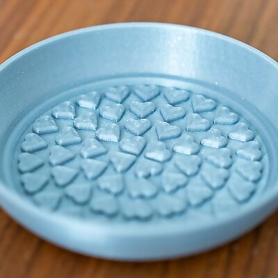 Soap Dish with Hearts Pattern