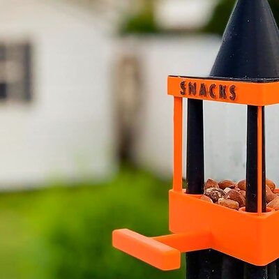 Bird Snack House for Brome SquirrelBuster Pole Adapter