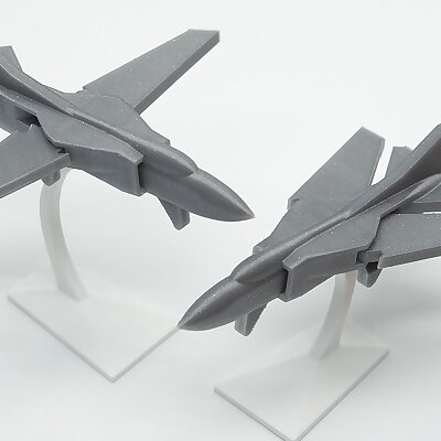 Printinplace and articulated MiG23 Jet Fighter with Stand