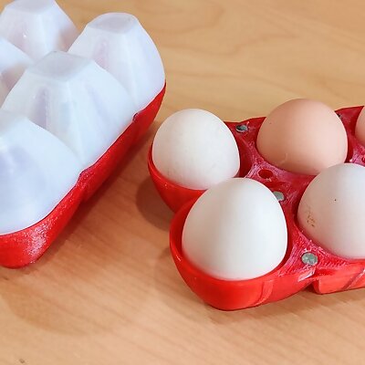 Customizable Egg Carton with Magnetic Snap Lid Fully Parametric