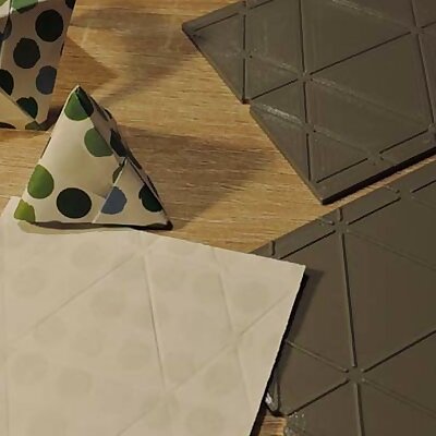 Origami press  modular triangular faces unit