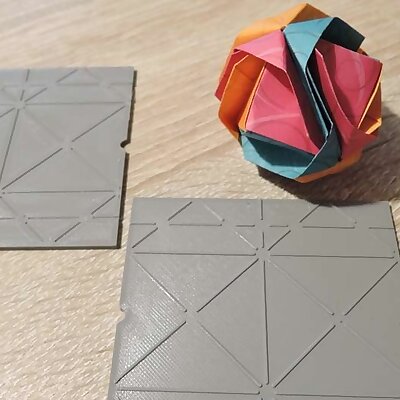 Origami press  japanese brocade unit