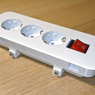 Builtin power strip for table or wall