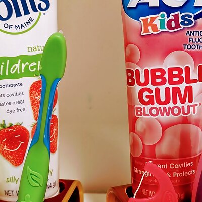Simple Toothbrush Toothpaste and Pick Holder for Kids and Adults