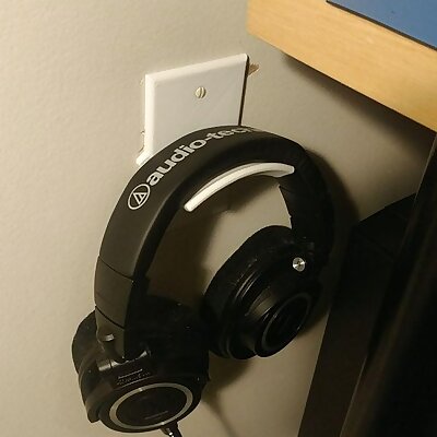 Wall Plate Headphone Holder