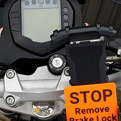 Motorbike brake lock hint