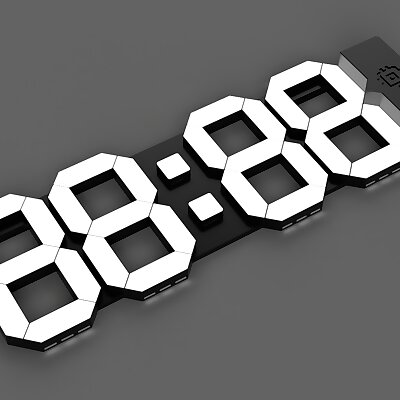 Smart Home 7Segment Wall Clock