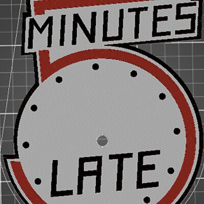 5 Minutes Late Clock