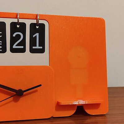 Customizable clock calendar with phone stand