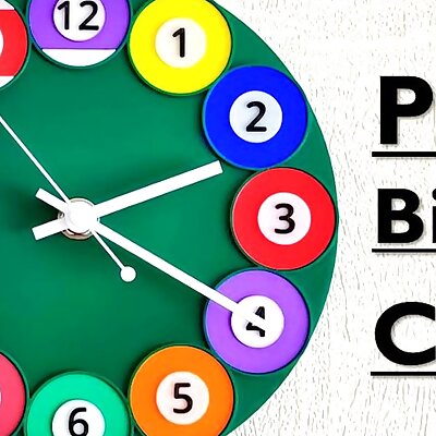 Pool Billard Clock
