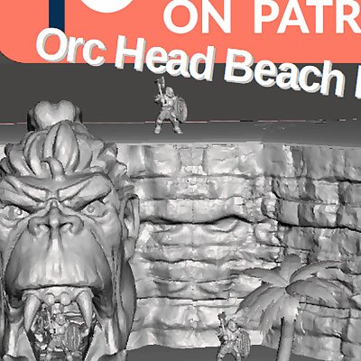 Orc Head Beach Diorama