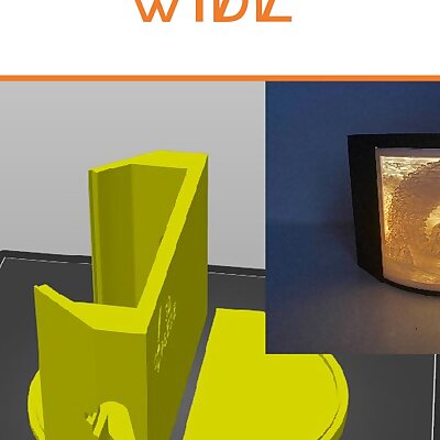 Lithocase Wide  Lithophane Lampe von 3D Poesie