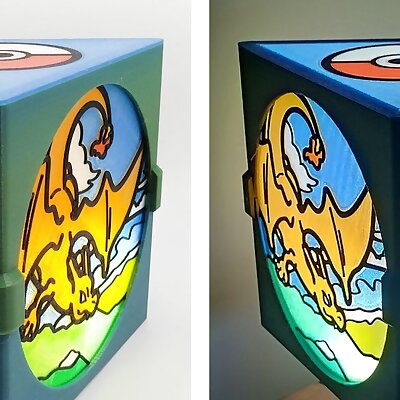 Stained Glass Style Pokemon Lamp