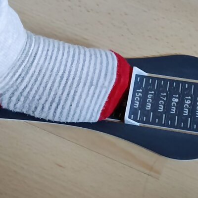 Kids foot measuring device
