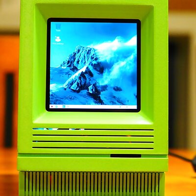 Raspberry Pi4 enclosure in the classical Apple Macintosh SE style