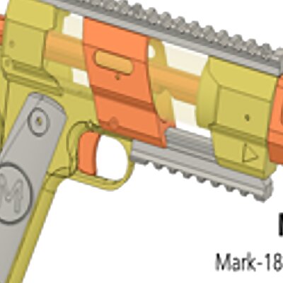 REAL FILES NERF Meaker Mk 18 Assault Pistol with real files this time
