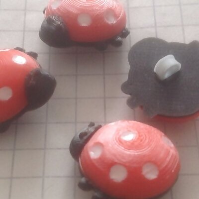 Childrens buttons in the shape of ladybugs