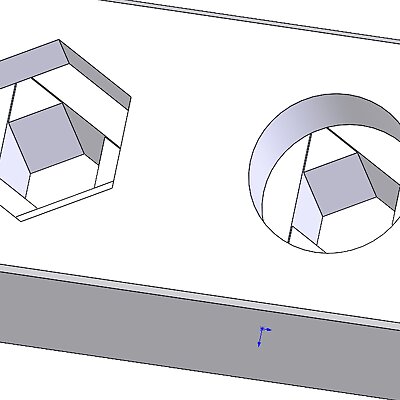 About modeling method of counterbore hole on the bottom side