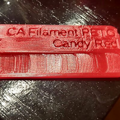 Customizable Filament Swatches for California Filaments PETG Colors
