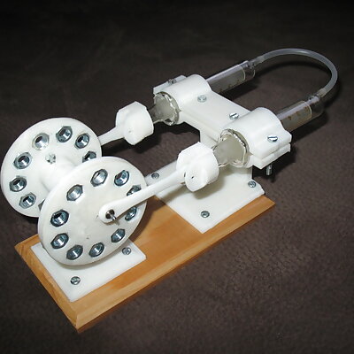 3D printed alpha Stirling engine 2