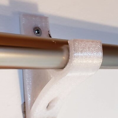 Simple curtain rod hanger  for small print bed