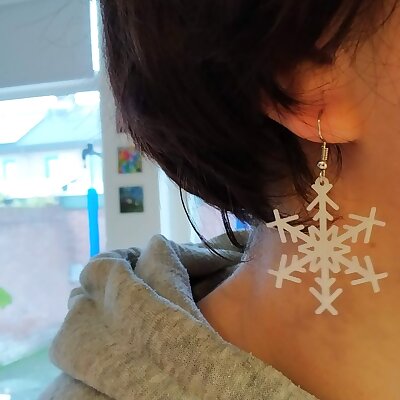 Snowflake Earrings or tree ornament