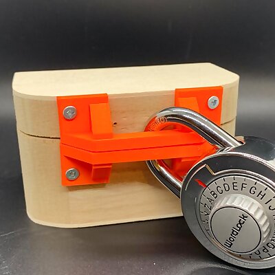 Small locking bar for wooden boxes