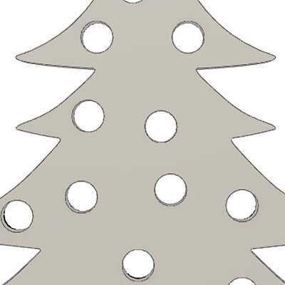Christmas tree ornament w holes as ornaments