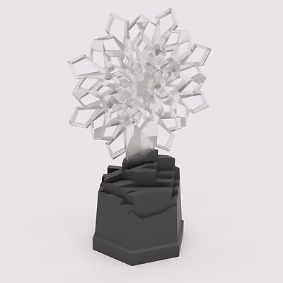 Universal Trophy Base with Snowflake Example