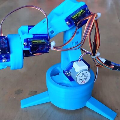 Easy Robot Arm SG90 servos  now steppers too UPDATED 0321