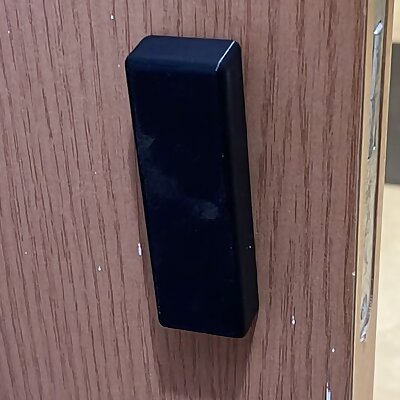 Door handle in bathroom