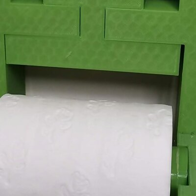 Space invader toilet roll holder for small printers