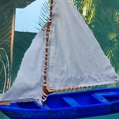 Clinker built Sheltie sailing boat