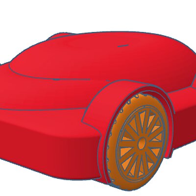 Print in place Car with moving wheels and no assembly!