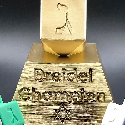 Dreidel Trophy and Dreidels