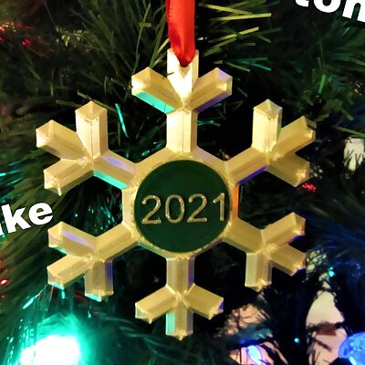 Customizable Snowflake Ornament